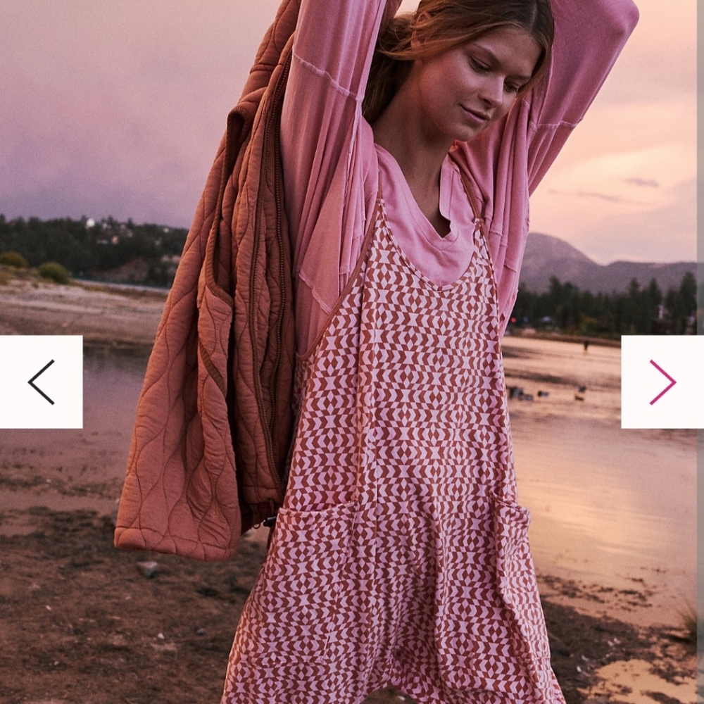 Free People Hot Shot Printed Onesie
